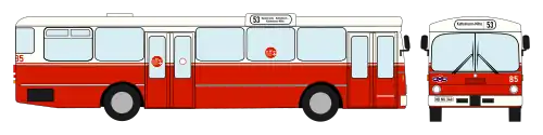 Autobus č. 53 brémské hromadné dopravy