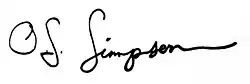 O. J. Simpson – podpis