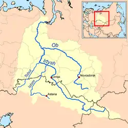 mapa povodí řeky