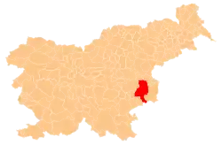 Městská občina Krško na mapě