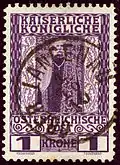 Poštovní známka C. k. Rakousko-uherské státní pošty, oražená razítkem pošty Horní Lánov (Ober Langenau), 1910