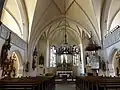 Interiér farního kostela sv. Jakuba Většího