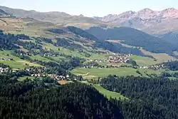 Pohled na Obersaxen