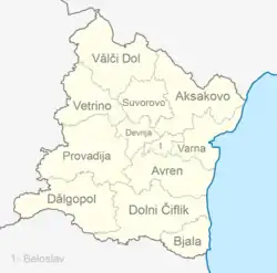 Obština Varna na mapě