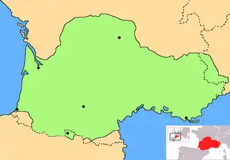 Okcitánie, lingvistická mapa