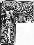 Ódinovo sebeobětování (ilustrace W.G. Collingwood, 1908)