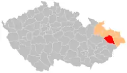 Okres Nový Jičín na mapě