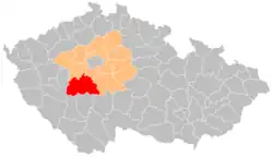 Okres Příbram na mapě