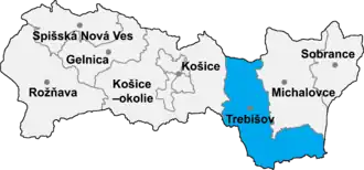 Kráľovský Chlmec / Királyhelmec na mapě