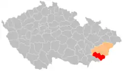 Okres Uherské Hradiště na mapě