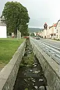 Potok Mraznice protékající Olšovcem