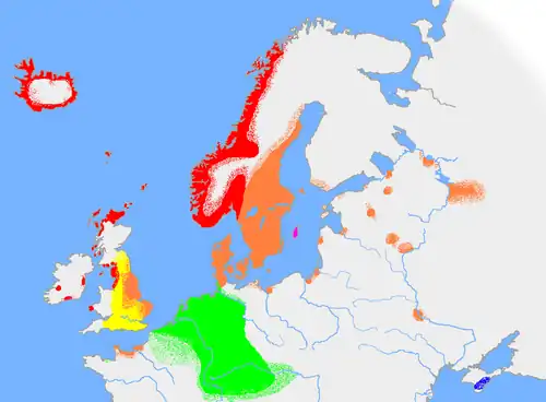 Mapa rozšíření jazyka