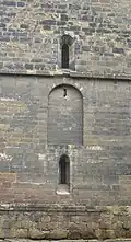 Románské okno severní věže chrámu svatého Mořice, Olomouc (1230?)