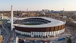 Stadion v době rekonstrukce v dubnu 2020