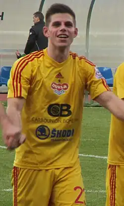 Ondřej Vrzal v dresu FK Dukla Praha