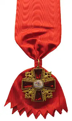 Odznak řádu na velkostuze.