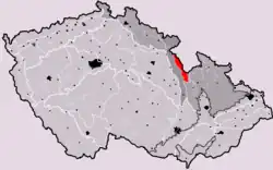 Orlické hory na mapě Česka
