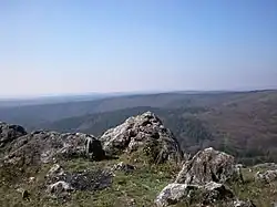 Orlie skaly, pohled na západ