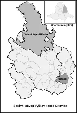 Orlovice na mapě
