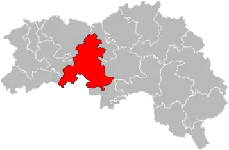 Kanton na mapě departementu Orne