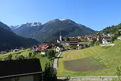 Centrum Wenns, pohled od severu