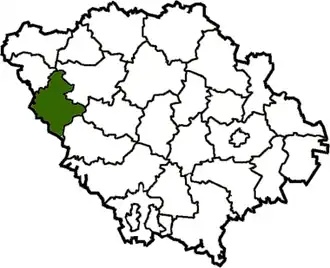 Poloha rajónu v Poltavské oblasti