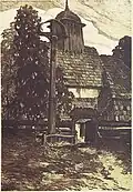 Oskar Fiala Před kostelem (1910)