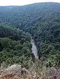 Pohled z vyhlídky nad skalou Jinošovnice