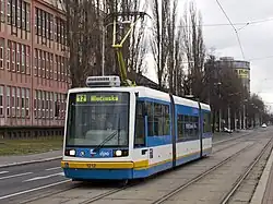 Tramvaj Škoda 03T z roku 2001 v Ostravě