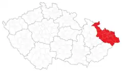 Ostravský kraj na mapě