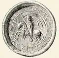 pečeť Otakara III. z roku 1160 s nejstarším vyobrazením štýrského pantera