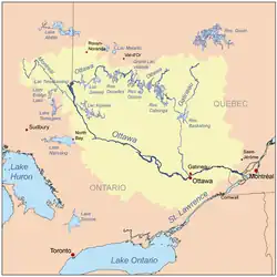mapa povodí řeky