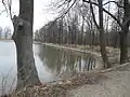 Ovčárecký rybník, východní část hráze