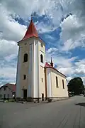 Overview of Church of Saint John the Baptist in Kaliště, Pelhřimov District.JPG