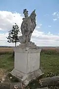 Overview of statue of Saint Florian in Hrotovice, Třebíč District.jpg