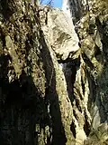 Skalní útvar Martinka v úbočí masivu Kotel