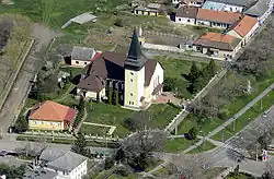 Letecký pohled na Püspökladány