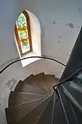 Točité schodiště uvnitř rozhledny