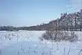 Vrbička, vpravo v pozadí Bělá