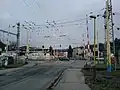 Křížení elektrifikované železnice a trolejbusu v Prešově