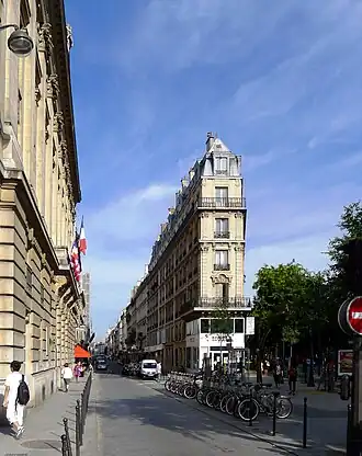Počátek ulice od Boulevardu de Magenta