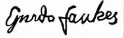 Guy Fawkes – podpis