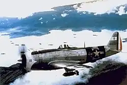 Mexická stíhačka P-47 Thunderbolt nad Filipínami, 1945