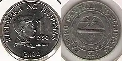 Mince 1 peso s profilem José Rizala