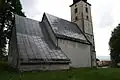 Pohled zleva na střechu