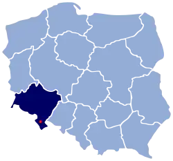 Zieleniec na mapě