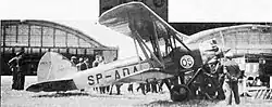 PWS-8 při mezipřistání v Praze (Challenge 1930)