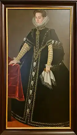 Fotografie portrétu Marie Magdaleny Trčkové z Lípy (namalováno okolo r. 1600)