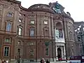 Palazzo Carignano, zadní průčelí