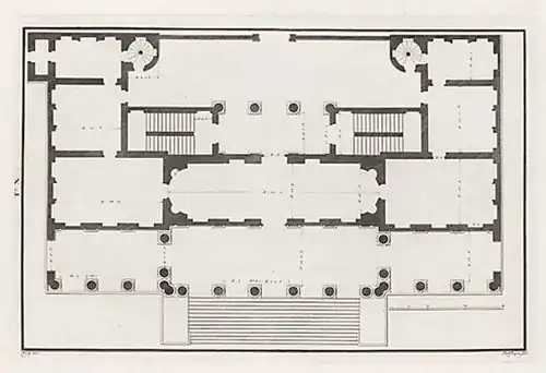 Půdorys (kresba Ottavio Bertotti Scamozzi, 1776)
